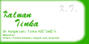 kalman tinka business card